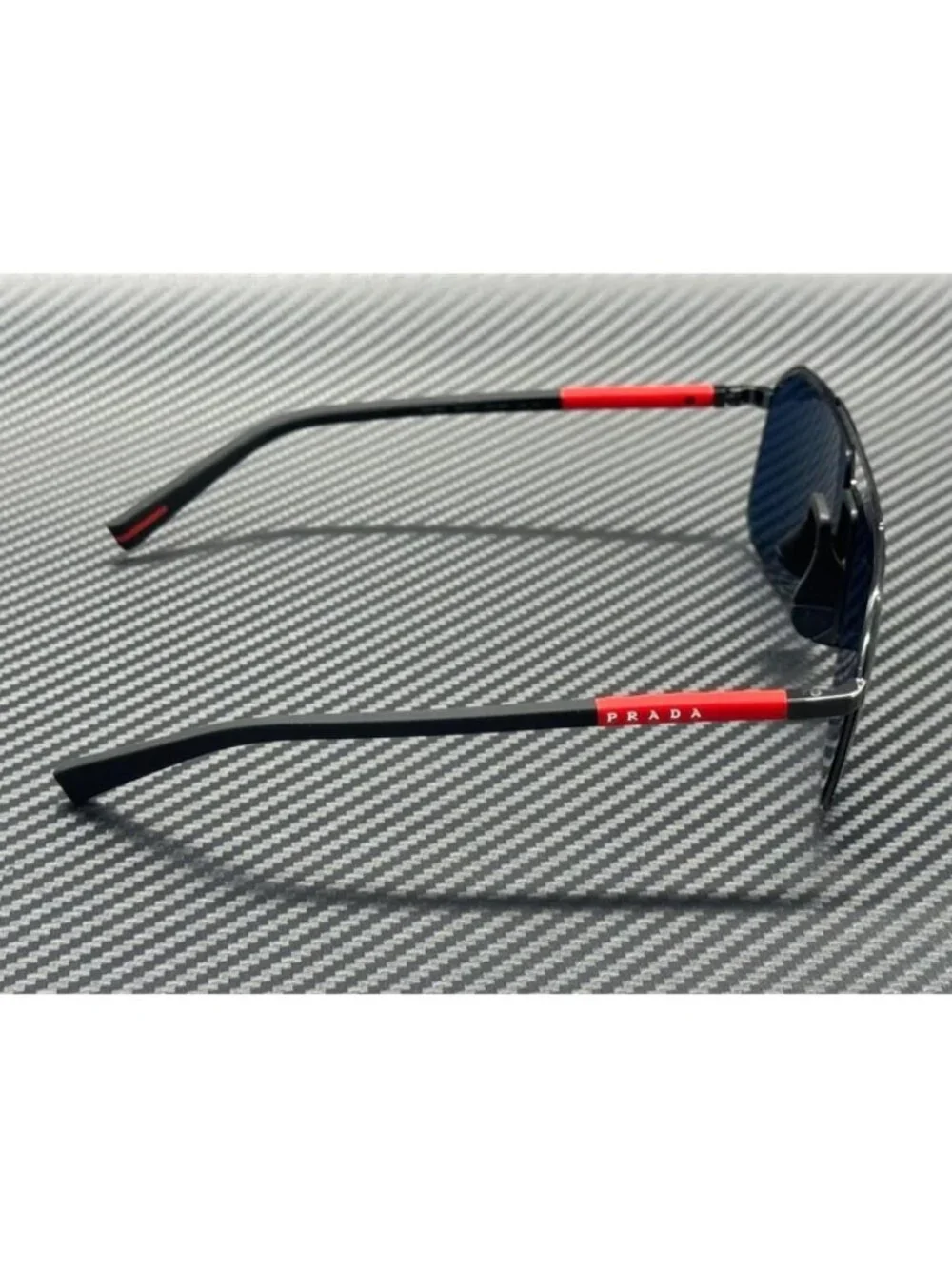 New PRADA LINEA ROSSA Men Gunmetal Sunglasses 56-17-145